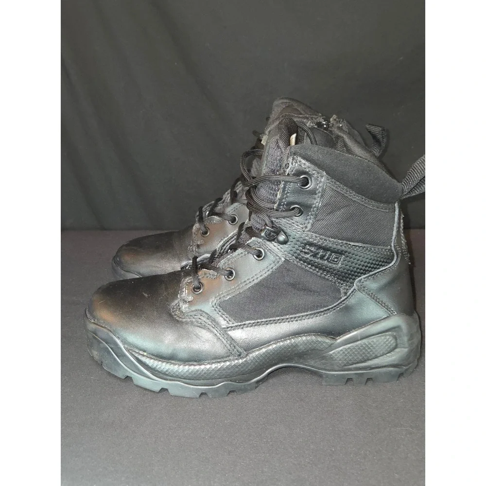 5.11 ATAC 2.0 6 Black Side Zip Tactical Boots Men's Size 7‎